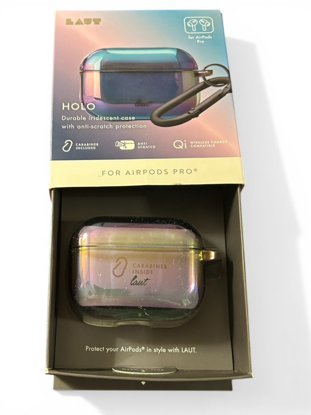 Holo Iridescent AirPods Pro Case - Pink/Green